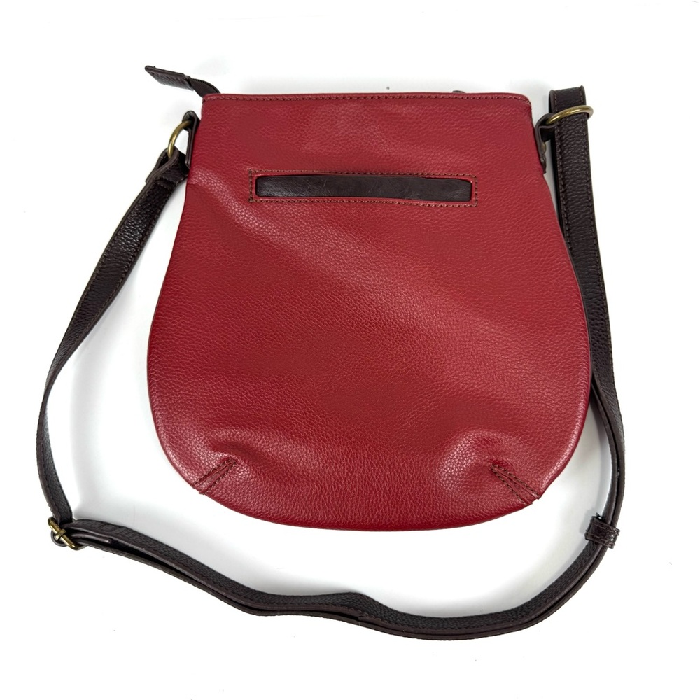 NEW Chala Raccoon Cute Crossbody Bag Vegan Leather Purse Red / Brown Boho Medium - Picture 3 of 7